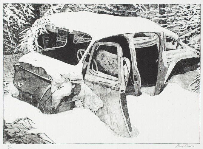 Voiture dans la neige