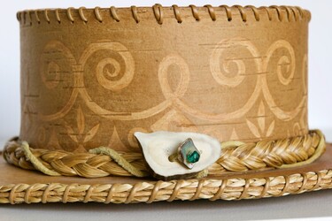 Woman’s Birch Bark Hat (detail 1)